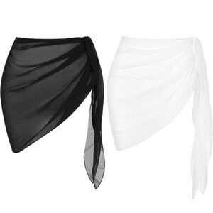 SHEIN Asymmetrical Black and White Skirt Set